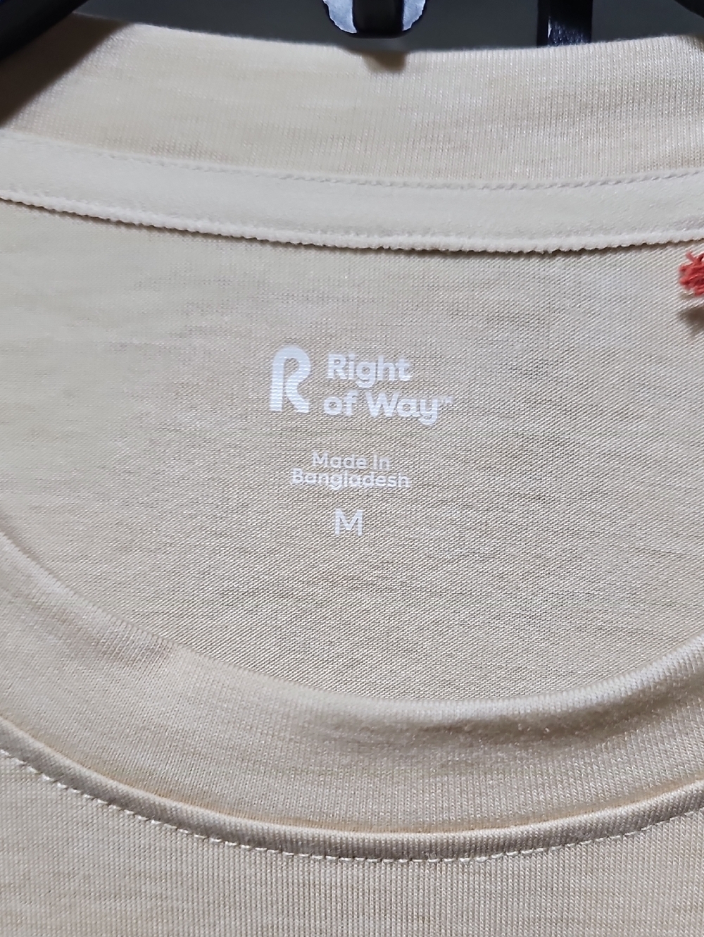 Right Of Way Beige Long-Sleeve Crewneck Shirt Size Medium New - Picture 2 of 7